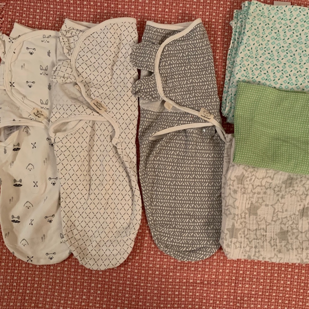 keababies  3-Pack Soothe Swaddle Wraps and 3 Swaddle Blankets U6